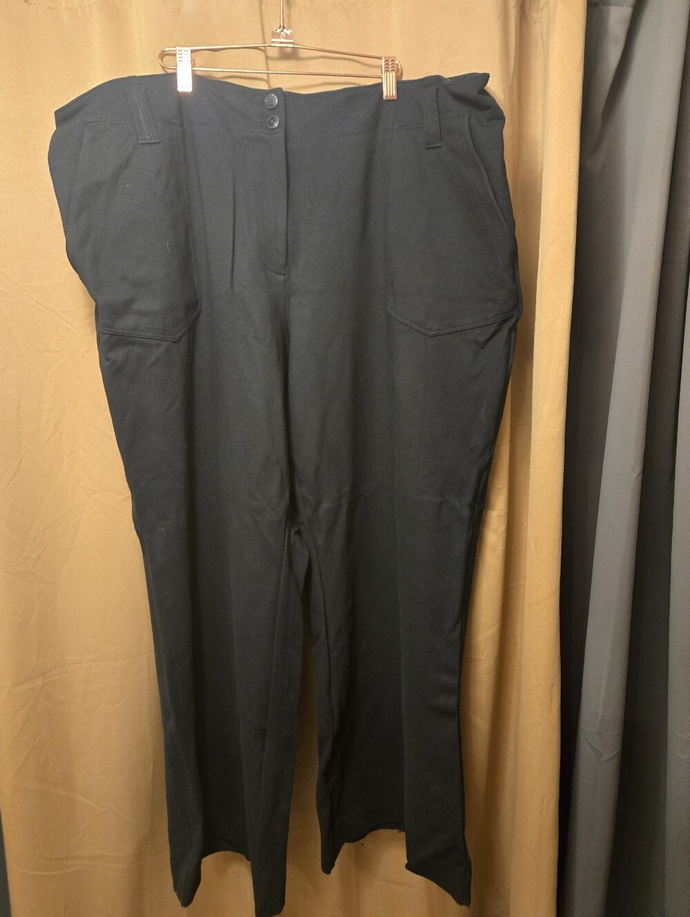 Maeve Black Straight-Leg Wide Leg Dress Pants